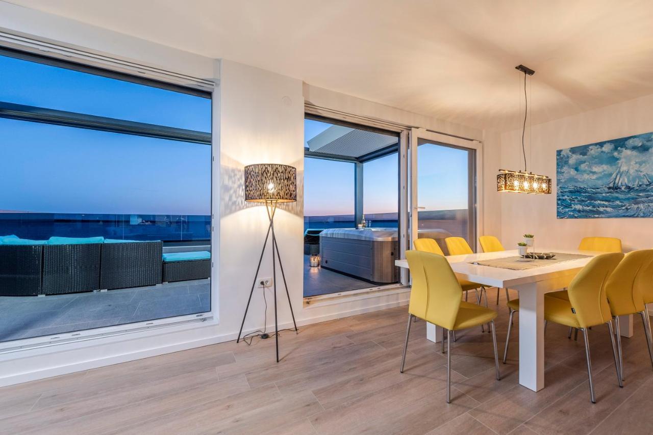 Mediteran Luxury Penthouse With Jacuzzi Mandre Exterior foto